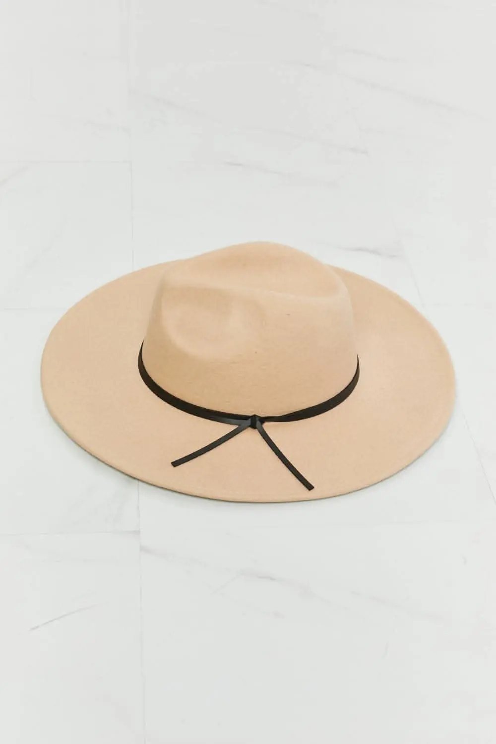 Fame fedora hat with leather detail - Love Salve
